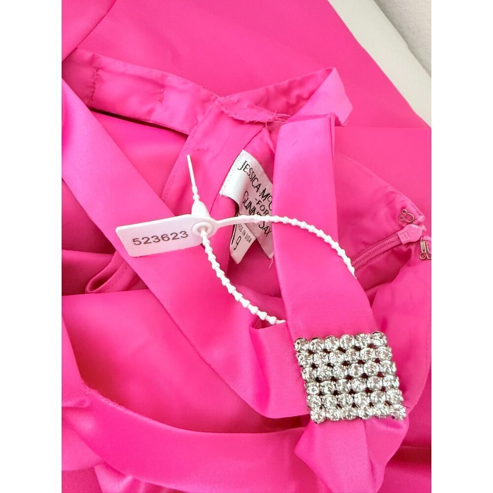 Jessica McClintock Gunne Sax Vintage Dress 9 Pink Satin Tulle Barbie Prom - Picture 14 of 15